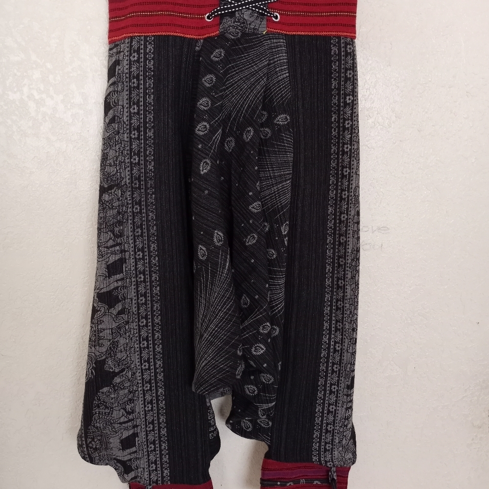 Harem pants women man black white, Aladdin Pants, Yoga pants